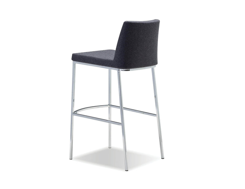  Mobital Counter Stool Dark Grey Weston  Counter Stool Dark Grey Cashmere With Chrome Frame Set Of 2