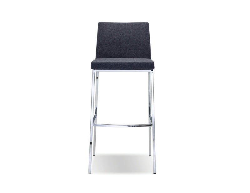  Mobital Counter Stool Dark Grey Weston  Counter Stool Dark Grey Cashmere With Chrome Frame Set Of 2