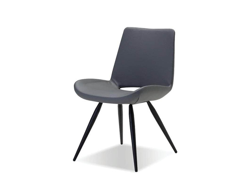  Mobital Dining Chair Grey Leatherette Willam Upholstered Dining Chair With Powder Coated Legs Set Of 2 - Available in 2 Options
