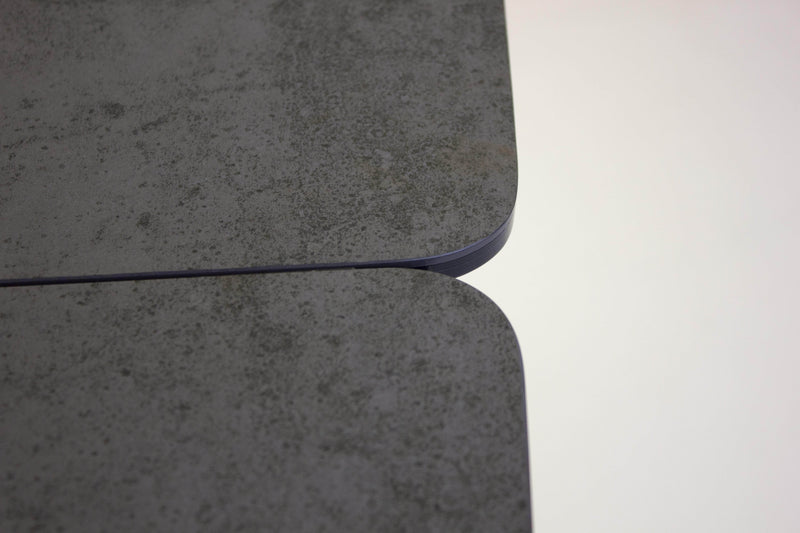  Mobital Dining Table Grey Prism Extending Dining Table Industrial Grey Ceramic With Black Powder Coated Base